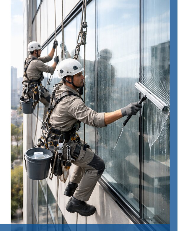Мойка окон альпинистами в Александрове от 4820 р. | ВЫСОТНИК-Лкн