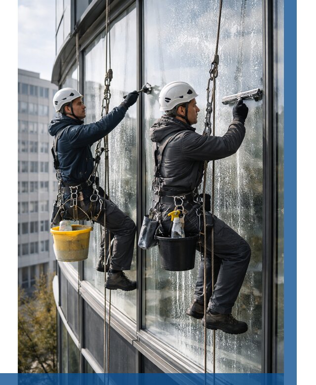 Мойка панорамных окон в Александрове от 375 р. заказать у ВЫСОТНИК-Лкн