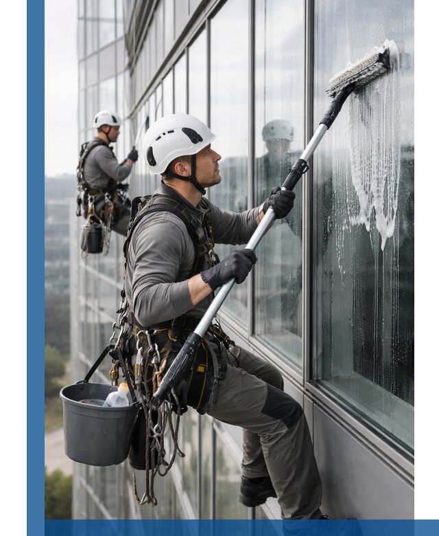 Высотная мойка сплошного остекления с выездом в Александрове