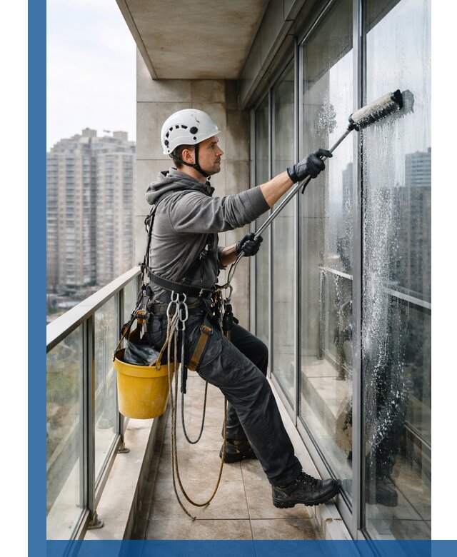 Профессиональная мойка балконного остекления в Александрове