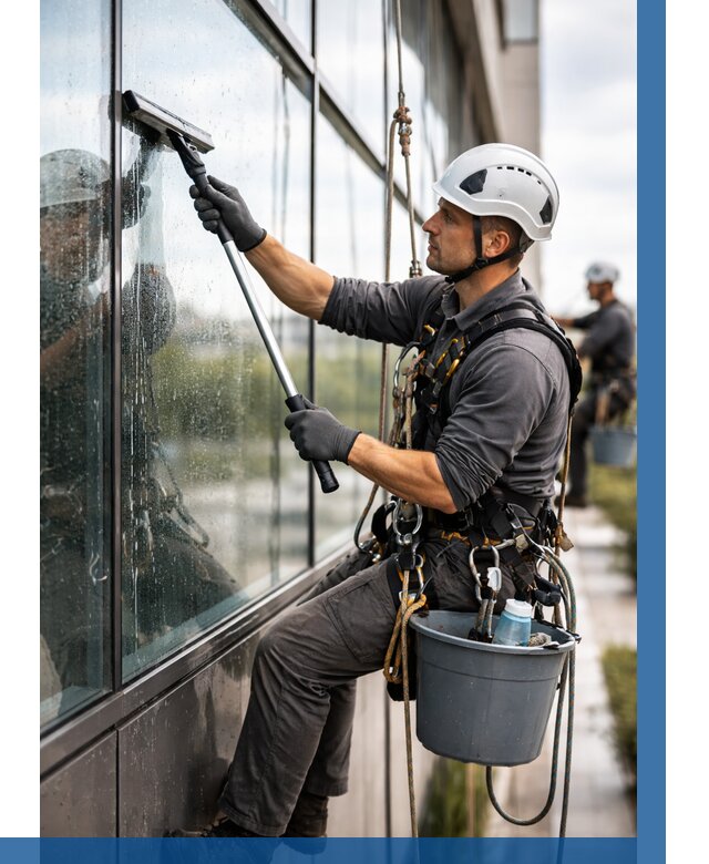 Мойка стеклянных фасадов в Александрове от 214 р. | ВЫСОТНИК-Лкн