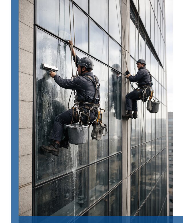 Профессиональная мойка стеклянных фасадов зданий в Александрове