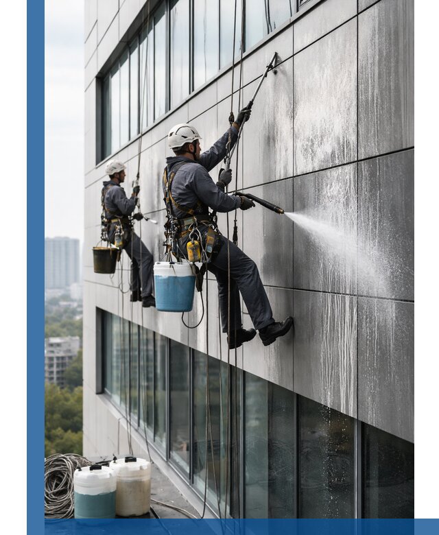 Профессиональная мойка вентилируемых фасадов в Александрове