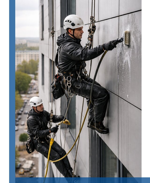 Профессиональная мойка фасада из композита в Александрове