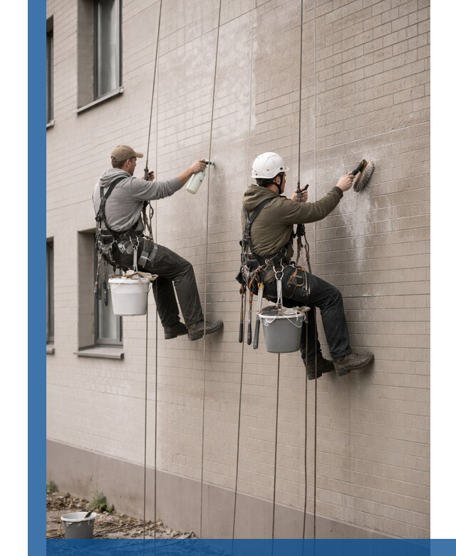 Удаление высолов с фасада зданий в Александрове без повреждений и следов