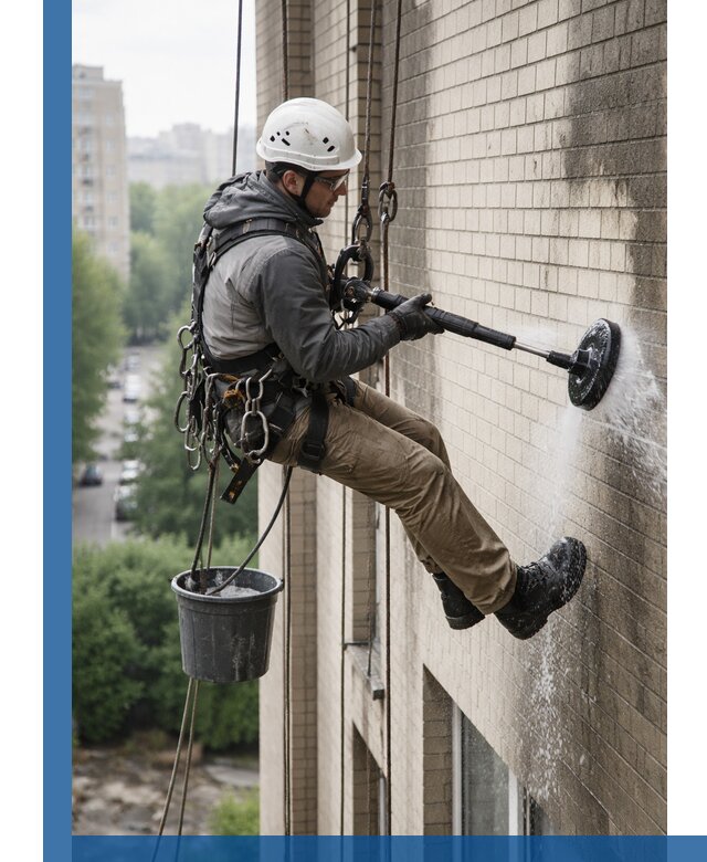 Очистка фасада от копоти в Александрове профессионально и безопасно