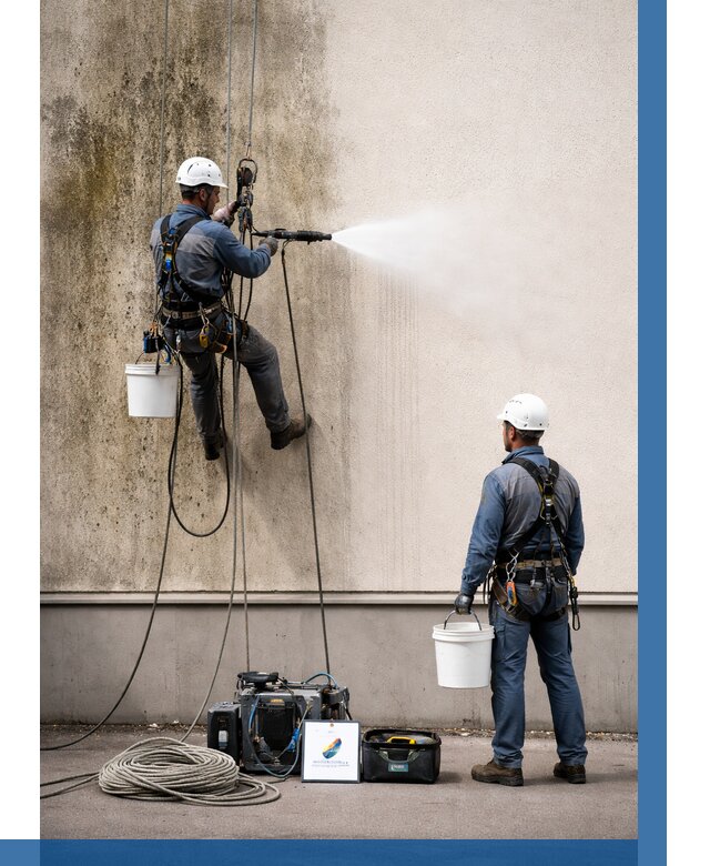 Очистка фасада от плесени в Александрове от 321 р. | ВЫСОТНИК-Лкн