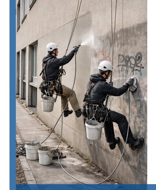 Антиграффити покрытие фасада с защитой от надписей в Александрове