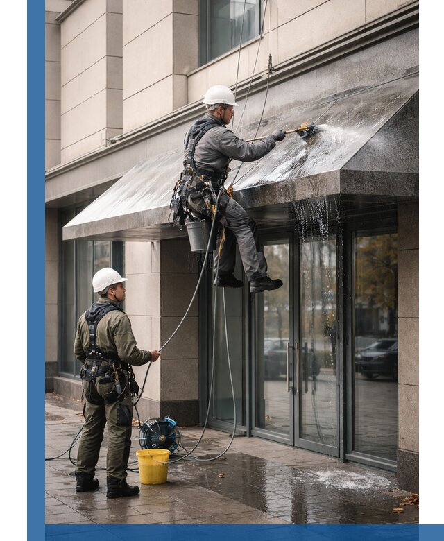 Профессиональная мойка козырьков и навесов в Александрове