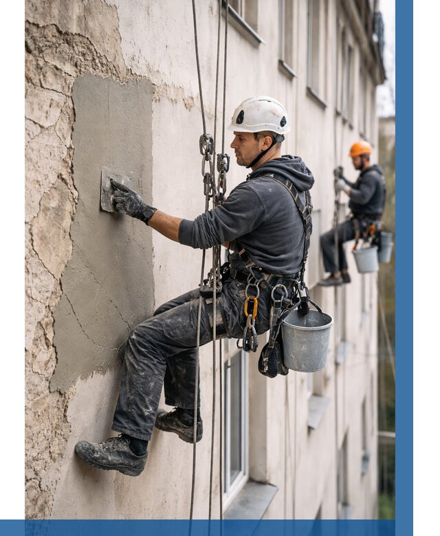 Восстановление штукатурки фасада в Александрове от 1285 р. | ВЫСОТНИК-Лкн