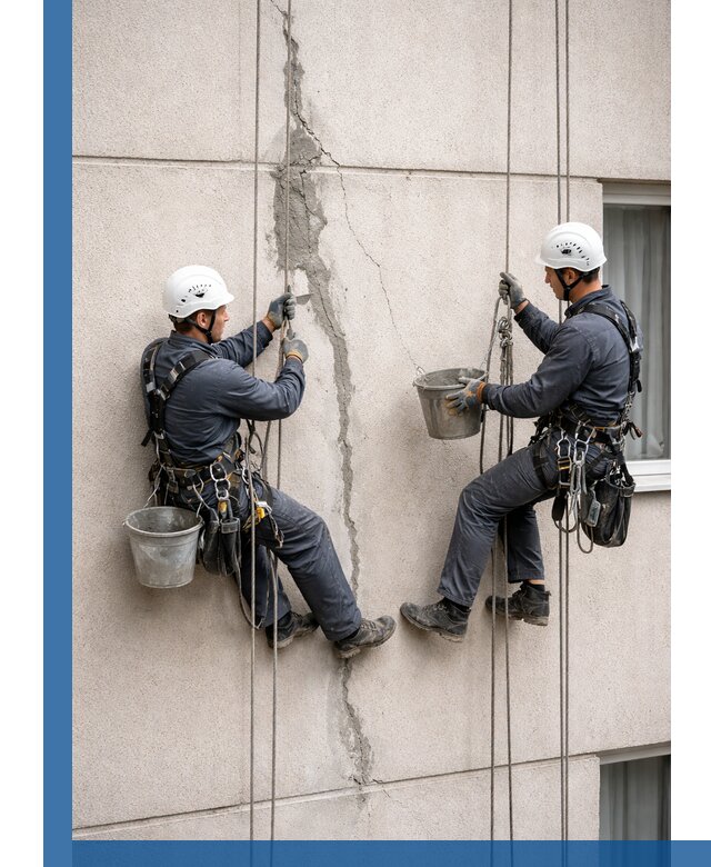 Заделка трещин на фасаде в Александрове с гарантийным ремонтом