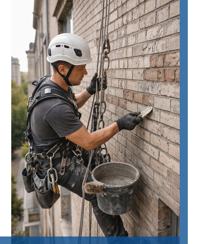 Ремонт кирпичной кладки фасада в Александрове от 1928 р. | ВЫСОТНИК-Лкн