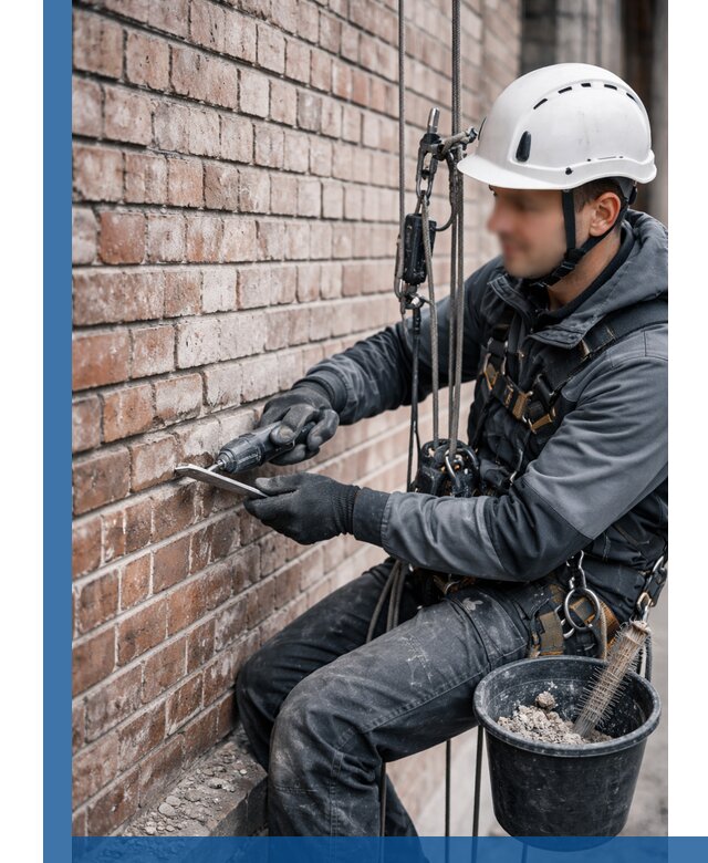 Расшивка кирпичных швов фасадов и стен, ремонт в Александрове