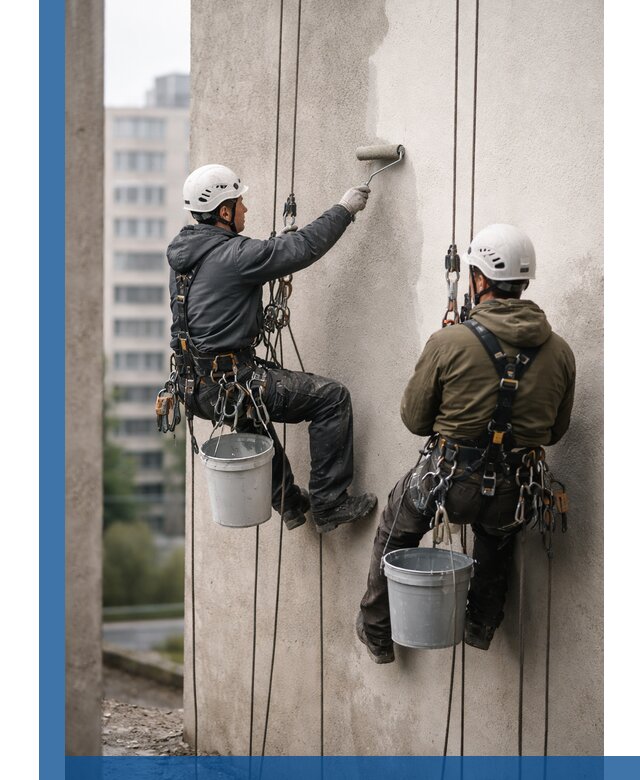 Покраска фасадов высотными альпинистами в Александрове с гарантией