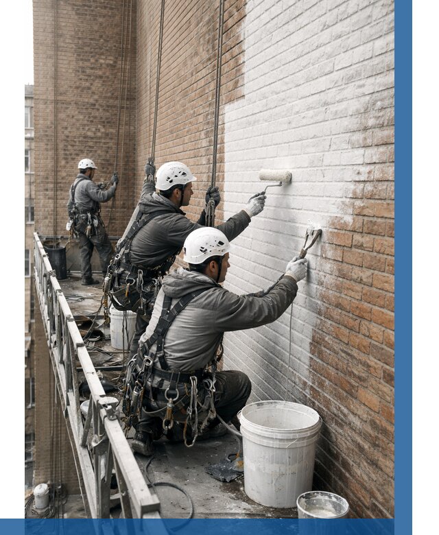 Покраска кирпичного фасада в Александрове от 375 р. | ВЫСОТНИК-Лкн