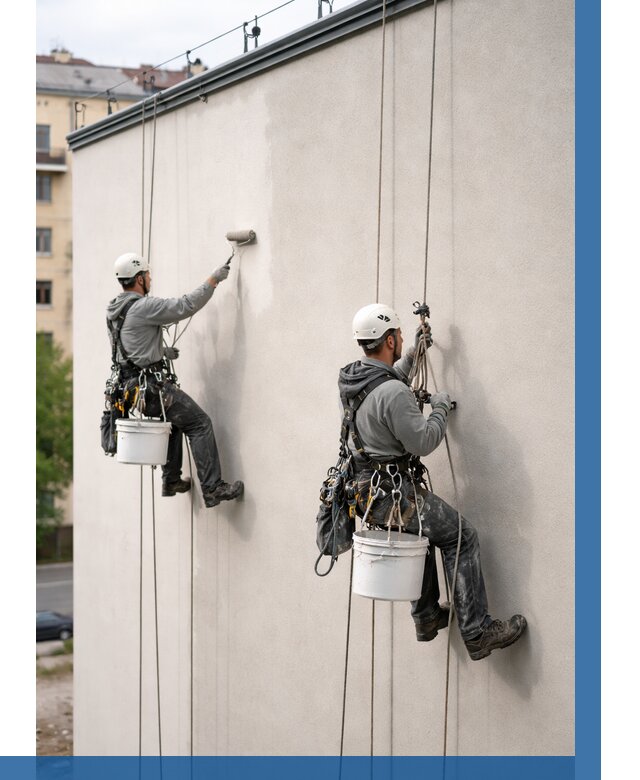 Покраска оштукатуренного фасада в Александрове от 343 р. | ВЫСОТНИК-Лкн