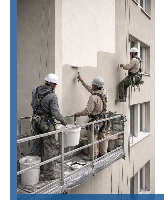 Покраска оштукатуренного фасада в Александрове под ключ с гарантией