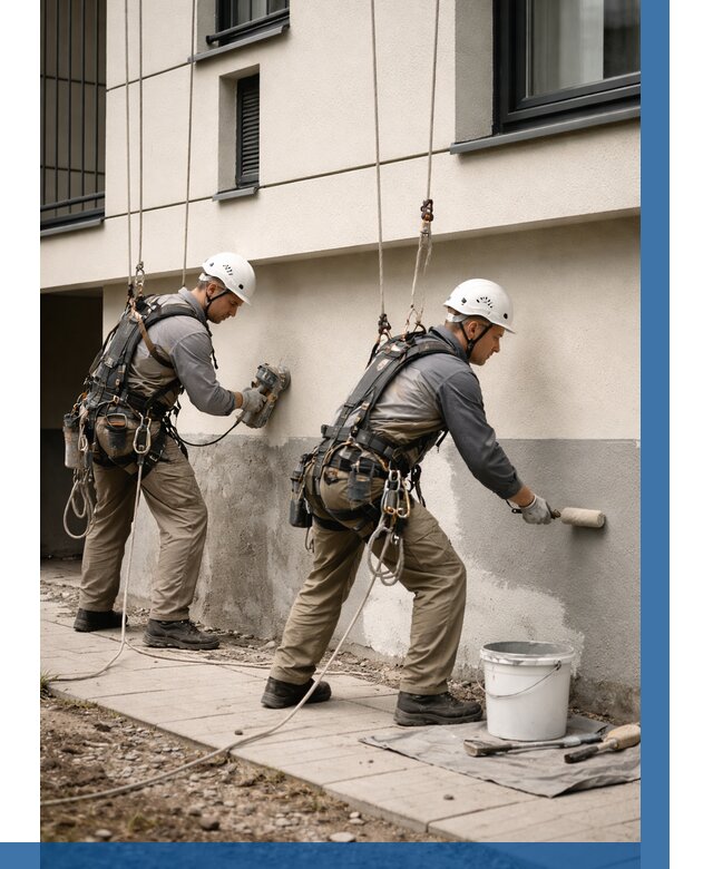 Окраска цоколя здания в Александрове от 482 р. под ключ | ВЫСОТНИК-Лкн