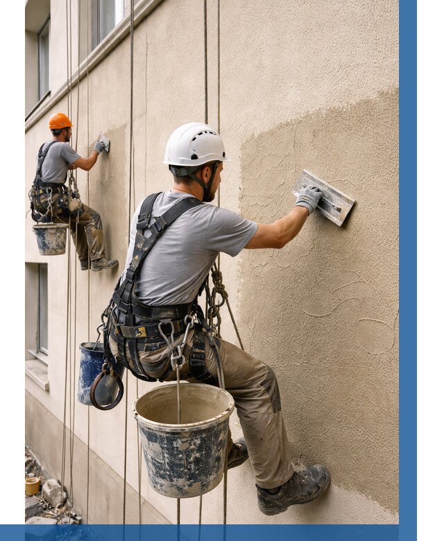 Декоративная штукатурка фасада в Александрове от 1285 р. | ВЫСОТНИК-Лкн