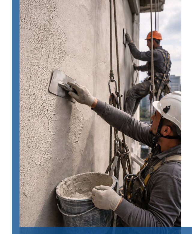 Декоративная штукатурка фасада с утеплением и защитой в Александрове