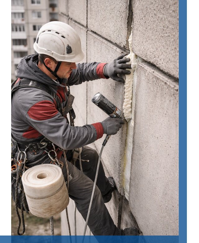 Утепление межпанельных швов в Александрове от 750 р. | ВЫСОТНИК-Лкн