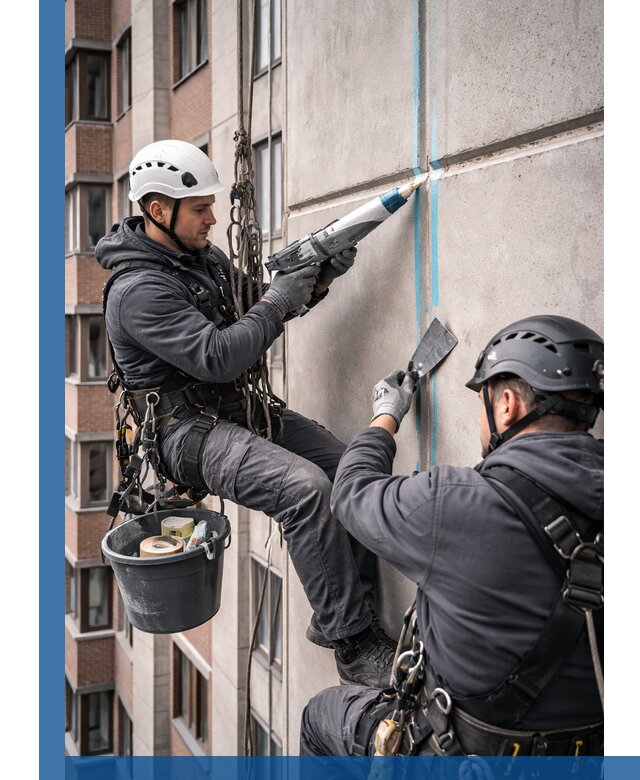 Вторичная герметизация швов фасада и кровли в Александрове