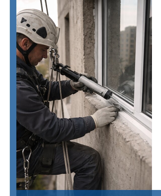 Герметизация оконных швов снаружи в Александрове профессионально