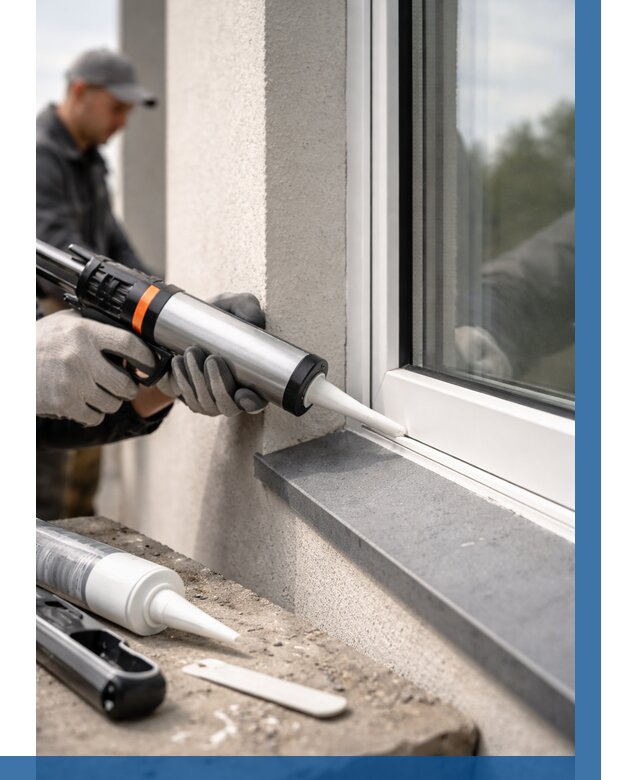 Герметизация монтажных швов окон в Александрове от 696 р. | ВЫСОТНИК-Лкн