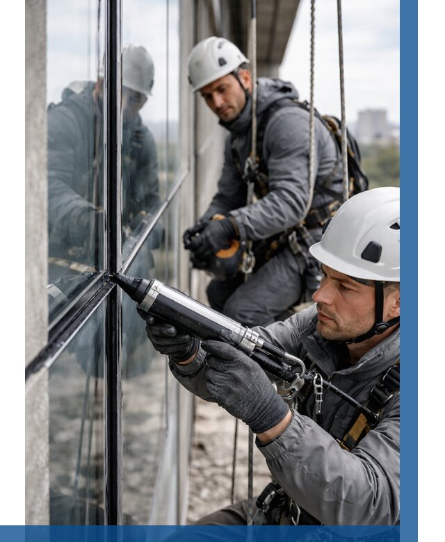 Герметизация витражных швов в Александрове от 696 р. | ВЫСОТНИК-Лкн