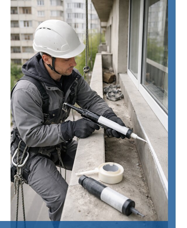 Герметизация швов лоджии в Александрове от 4820 р. | ВЫСОТНИК-Лкн