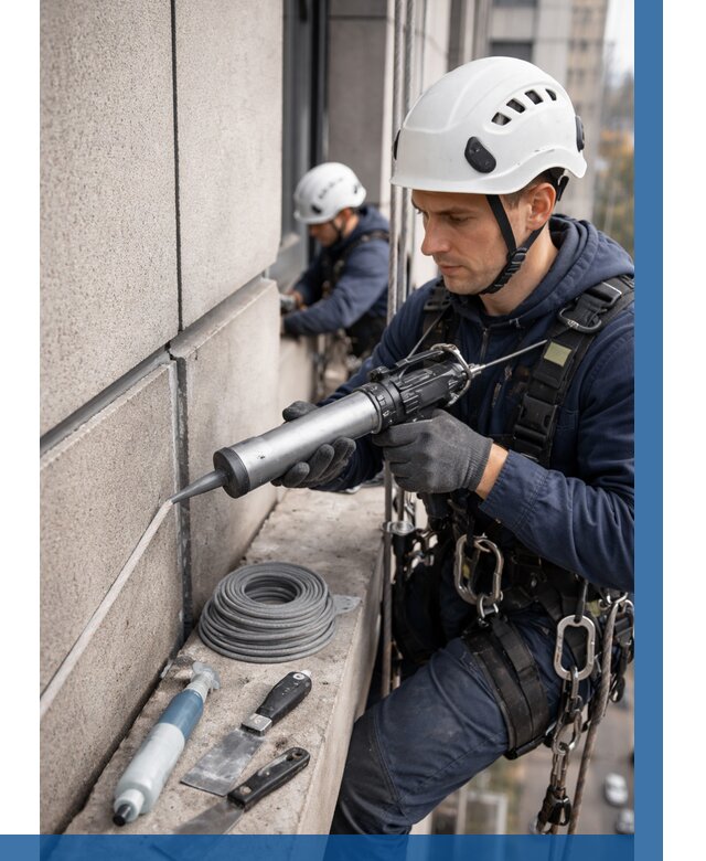 Герметизация деформационных швов фасада в Александрове от 750 | ВЫСОТНИК-Лкн