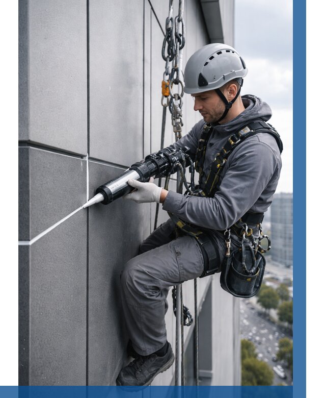 Герметизация стыков фасадных панелей в Александрове от 6962 р.| ВЫСОТНИК-Лкн