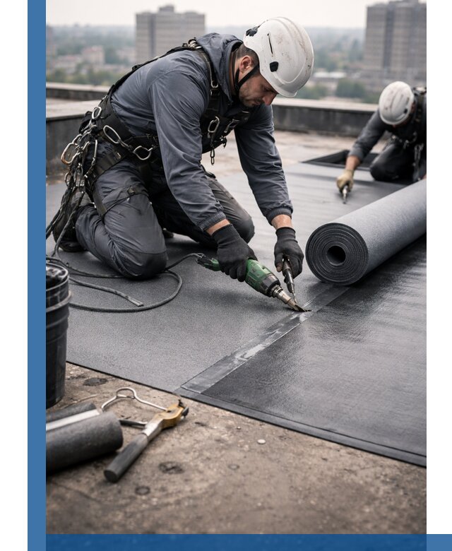 Ремонт мягкой кровли в Александрове с выездом промальпинистов