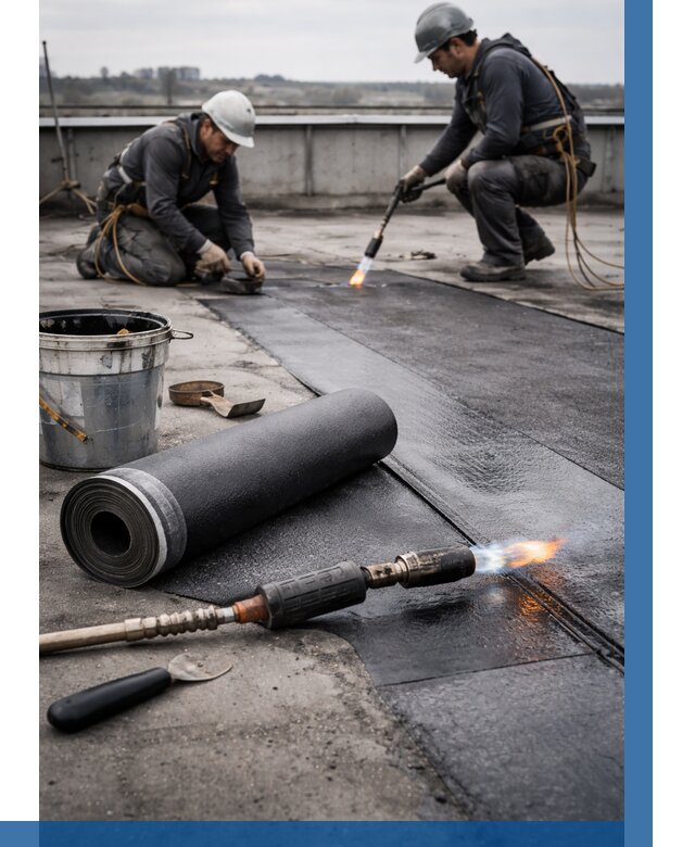 Ремонт рулонной кровли в Александрове от 696 р. | ВЫСОТНИК-Лкн