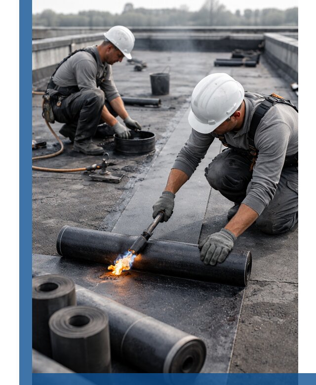 Ремонт рулонной кровли в Александрове герметизация и восстановление