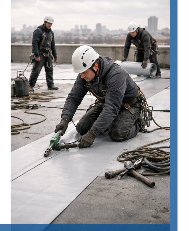 Ремонт мембранной кровли в Александрове от 1928 р./м2 | ВЫСОТНИК-Лкн