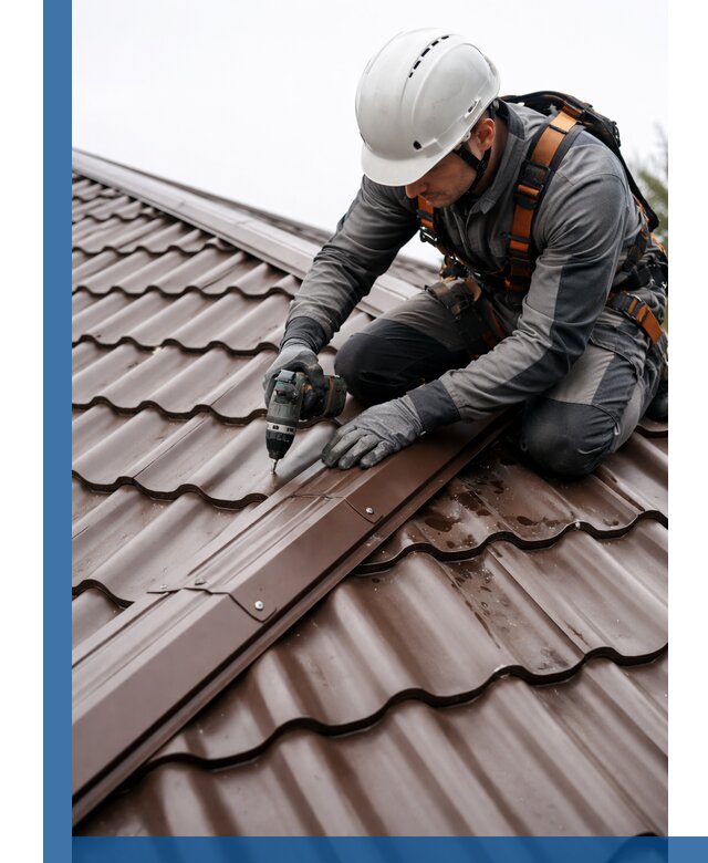 Ремонт металлочерепицы на крыше в Александрове профессионально