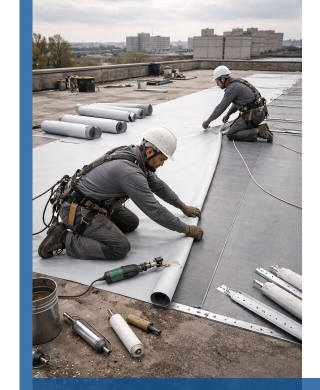 Монтаж мембранной кровли в Александрове для промышленных зданий