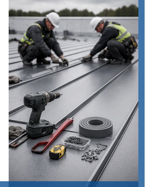 Монтаж фальцевой кровли в Александрове от 1928 р. | ВЫСОТНИК-Лкн