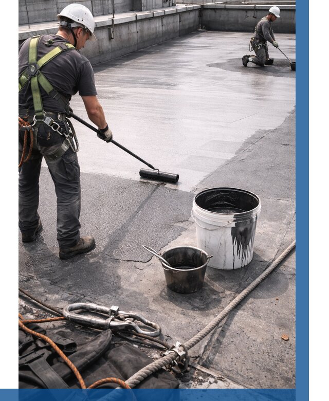 Гидроизоляция кровли жидкой резиной в Александрове от 536 р. | ВЫСОТНИК-Лкн