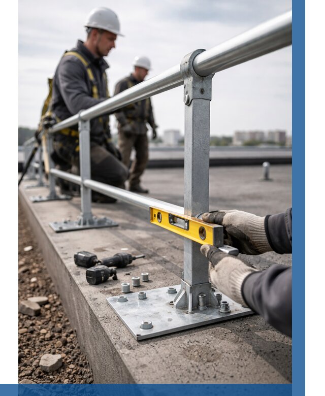 Монтаж кровельного ограждения в Александрове от 1285 р. | ВЫСОТНИК-Лкн