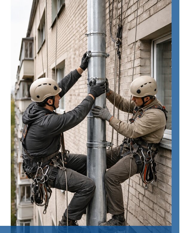 Замена водосточных труб в Александрове от 6962 р. | ВЫСОТНИК-Лкн