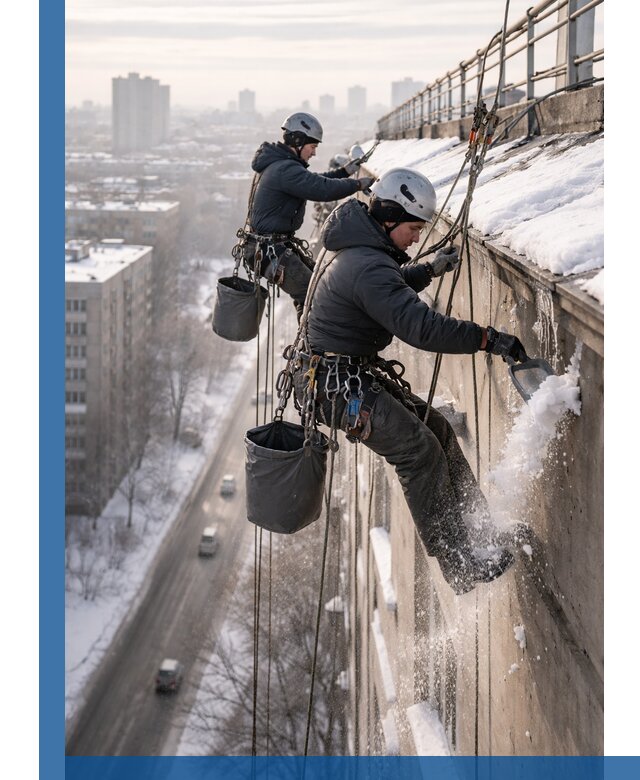 Очистка карнизов от снега в Александрове профессионально и безопасно