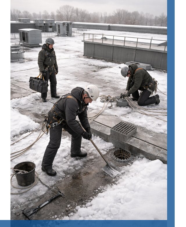 Абонентское обслуживание кровли зимой в Александрове от 8569 р. | ВЫСОТНИК-Лкн