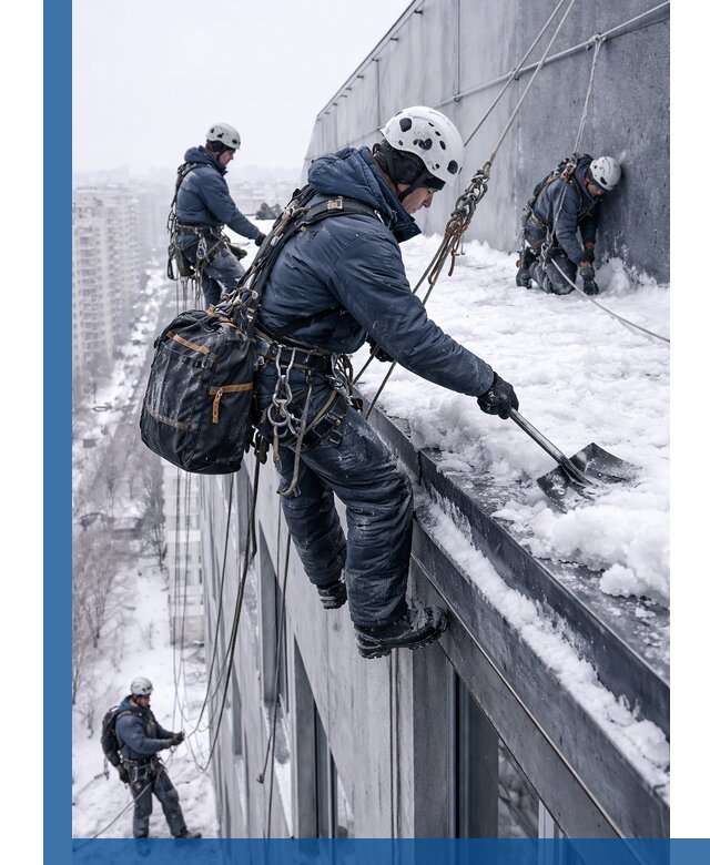 Абонентское обслуживание кровли зимой в Александрове регулярный уход