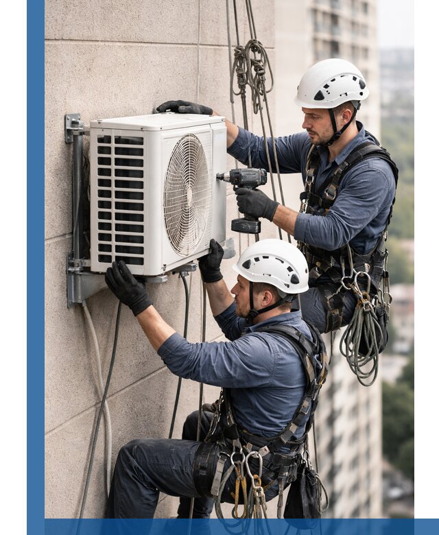 Монтаж внешнего блока кондиционера в Александрове установка и крепление