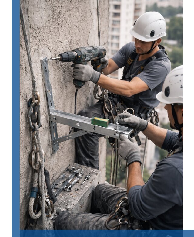 Установка кронштейнов кондиционера и крепежа в Александрове