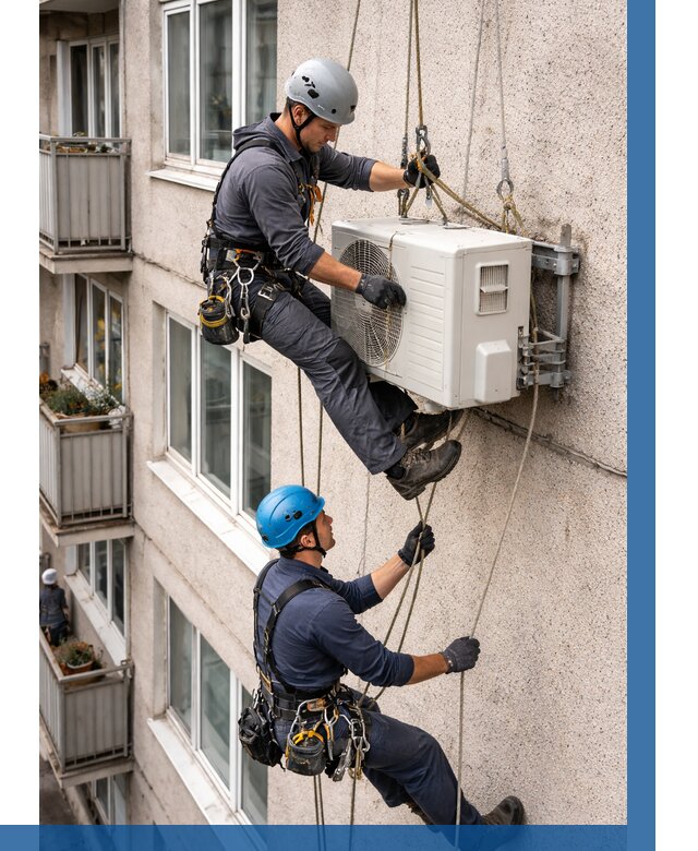 Перенос внешнего блока кондиционера в Александрове от 9640 р.| ВЫСОТНИК-Лкн