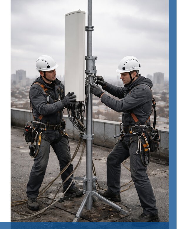 Монтаж антенн связи на крыше в Александрове от 9104 р. | ВЫСОТНИК-Лкн