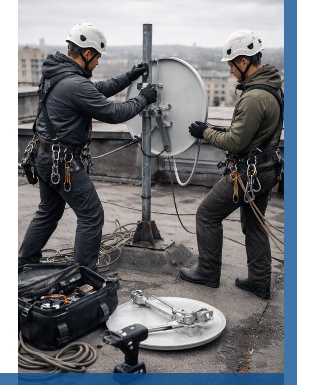 Демонтаж антенн на крыше в Александрове от 4820 р. | ВЫСОТНИК-Лкн